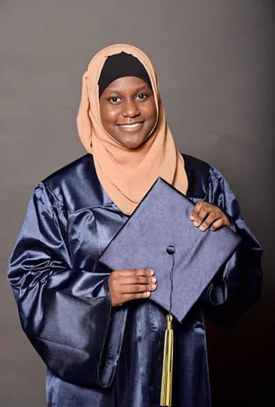 Maryan Adan is this year's valedictorian at New Mission High School in Hyde Park. She plans to attend Harvard University in the fall. (Photo courtesy of Maryan Adan)