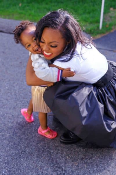 The author is pictured with her daughter, Lily, at their home in Natick, Mass., May 2019. (Courtesy)