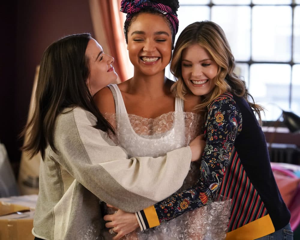 Left to right: Katie Stevens, Aisha Dee and Meghann Fahy in a still &quot;The Bold Type.&quot; (Courtesy Freeform)