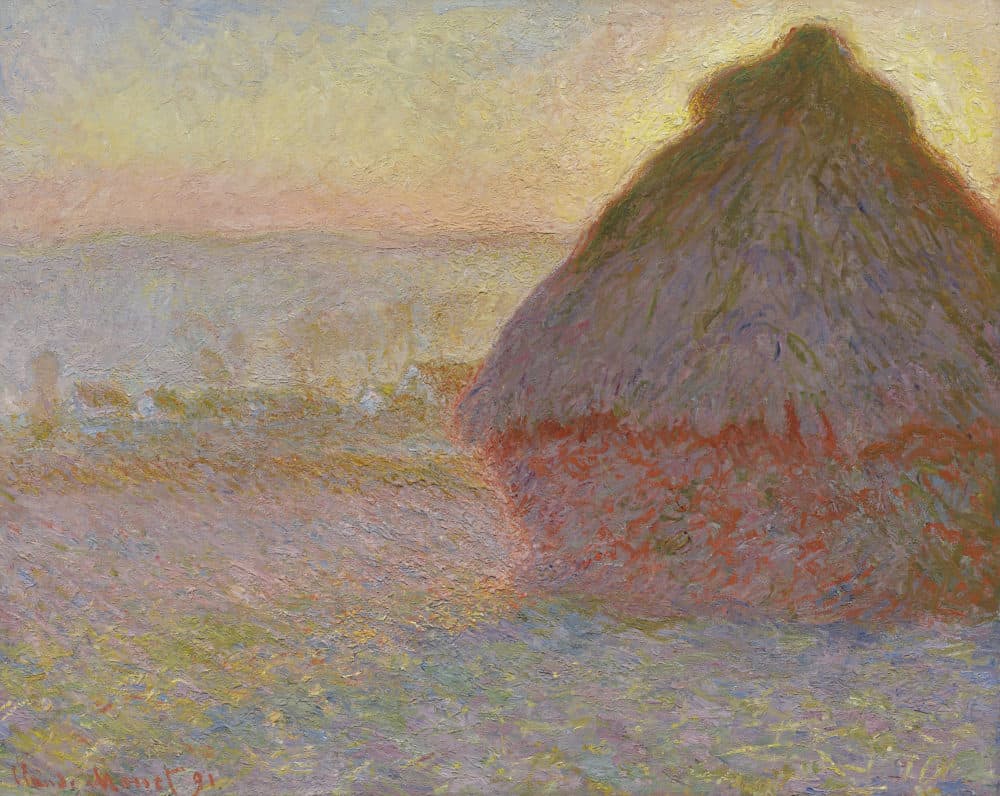 Claude Monet, “Grainstack (Sunset),” 1891. (Courtesy Museum of Fine Arts, Boston)