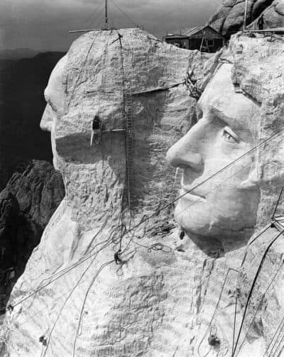 Mount Rushmore under construction in the 1930s. (Photo by H. Armstrong Roberts/ClassicStock/Getty Images)
