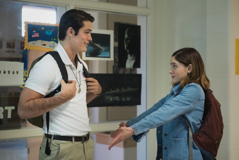 Wolfgang Novogratz and Natalia Dyer in &quot;Yes, God, Yes.&quot; (Courtesy Vertical Entertainment)