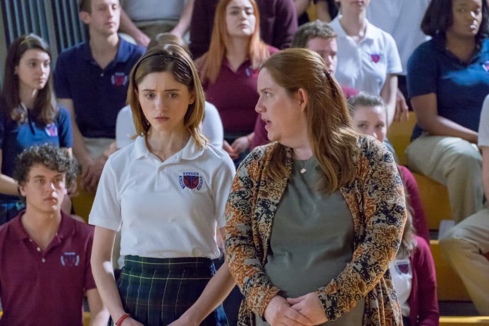Natalia Dyer and Donna Lynne Champlin in &quot;Yes, God, Yes.&quot; (Courtesy Vertical Entertainment