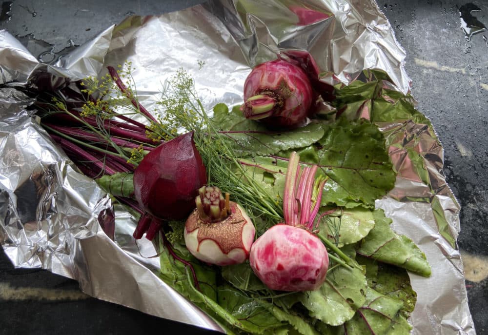 Herb-Infused Roasted Beets with Herb Butter (Kathy Gunst/Here &amp; Now)