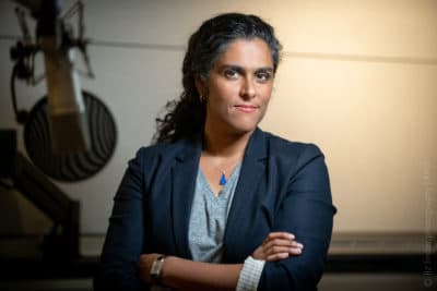 Meghna Chakrabarti serves as host and editor of On Point from NPR and WBUR. (Liz Linder / WBUR)