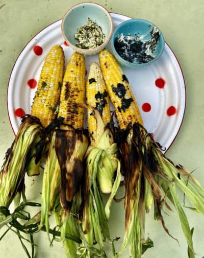 Grilled Corn With Seaweed Butter (Kathy Gunst/Here &amp; Now)