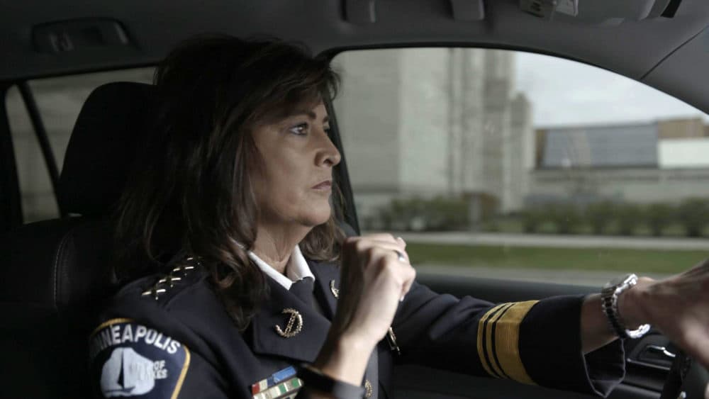 Minneapolis Chief of Police Janeé Harteau (now retired) in a still from director Deirdre Fishel's film &quot;Women in Blue.&quot; (Courtesy The Film Collaborative)