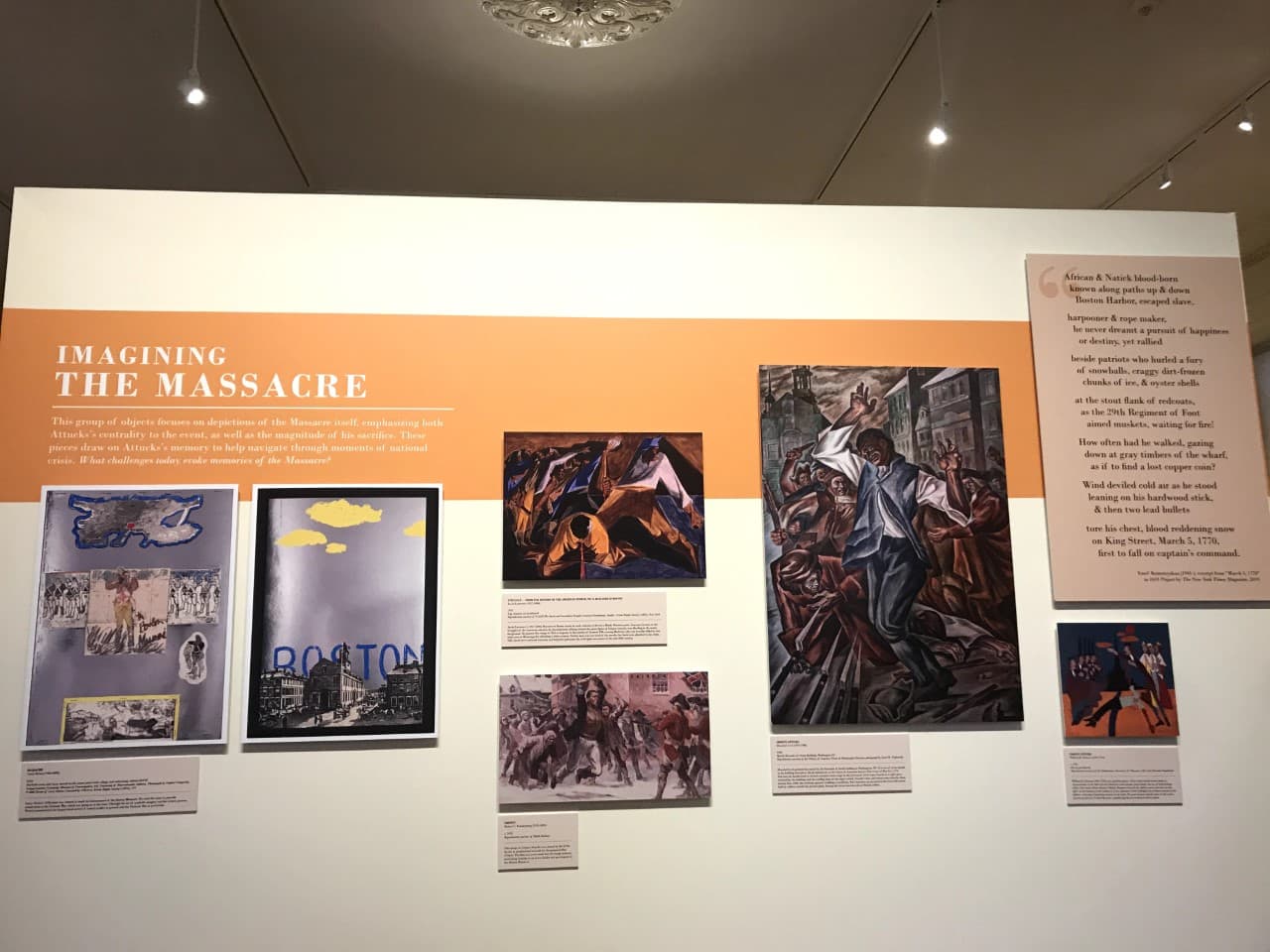The exhibit looks at how artists have portrayed Attucks and the Boston Massacre throughout time. (Courtesy Revolutionary Spaces)