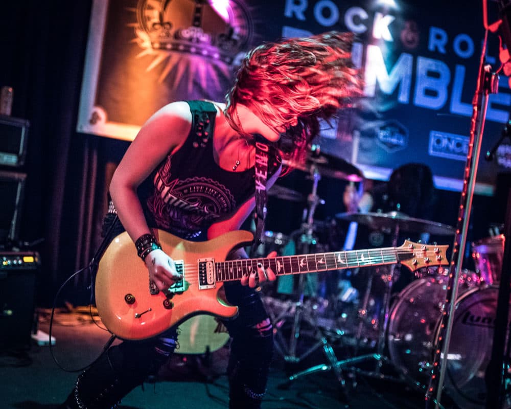 A musician performs during the Rock and Roll Rumble at ONCE Somerville. (Courtesy Coleman Rogers)