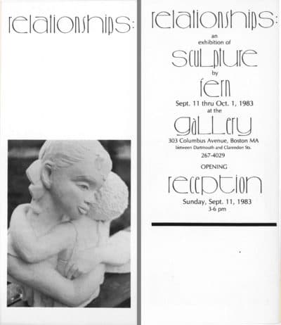 A pamphlet from Fern Cunningham-Terry's 1983 exhibit &quot;Relationships.&quot; (Courtesy Ekua Holmes)