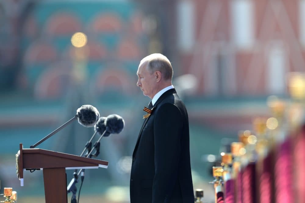 President of Russia and Commander-in-Chief of the Armed Forces Vladimir Putin makes a speech in Red Square during a Victory Day military parade marking the 75th anniversary of the victory in World War II, on June 24, 2020 in Moscow, Russia.(Sergey Guneev/Host Photo Agency via Getty Images )
