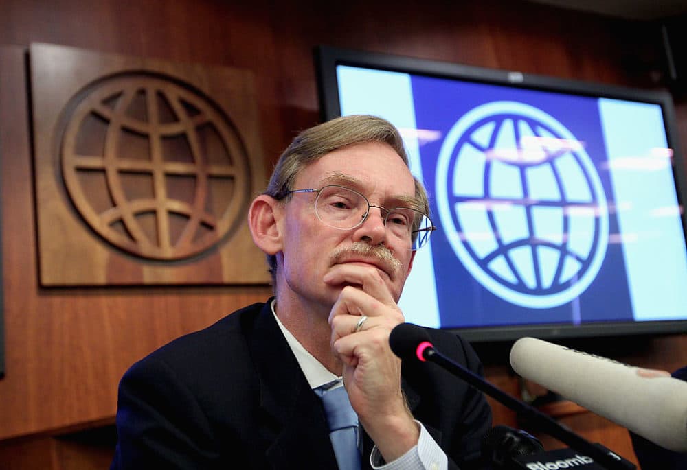 Robert Zoellick during a press conference at the World Bank office on September 5, 2011 in Beijing, China. (VCG/VCG via Getty Images)