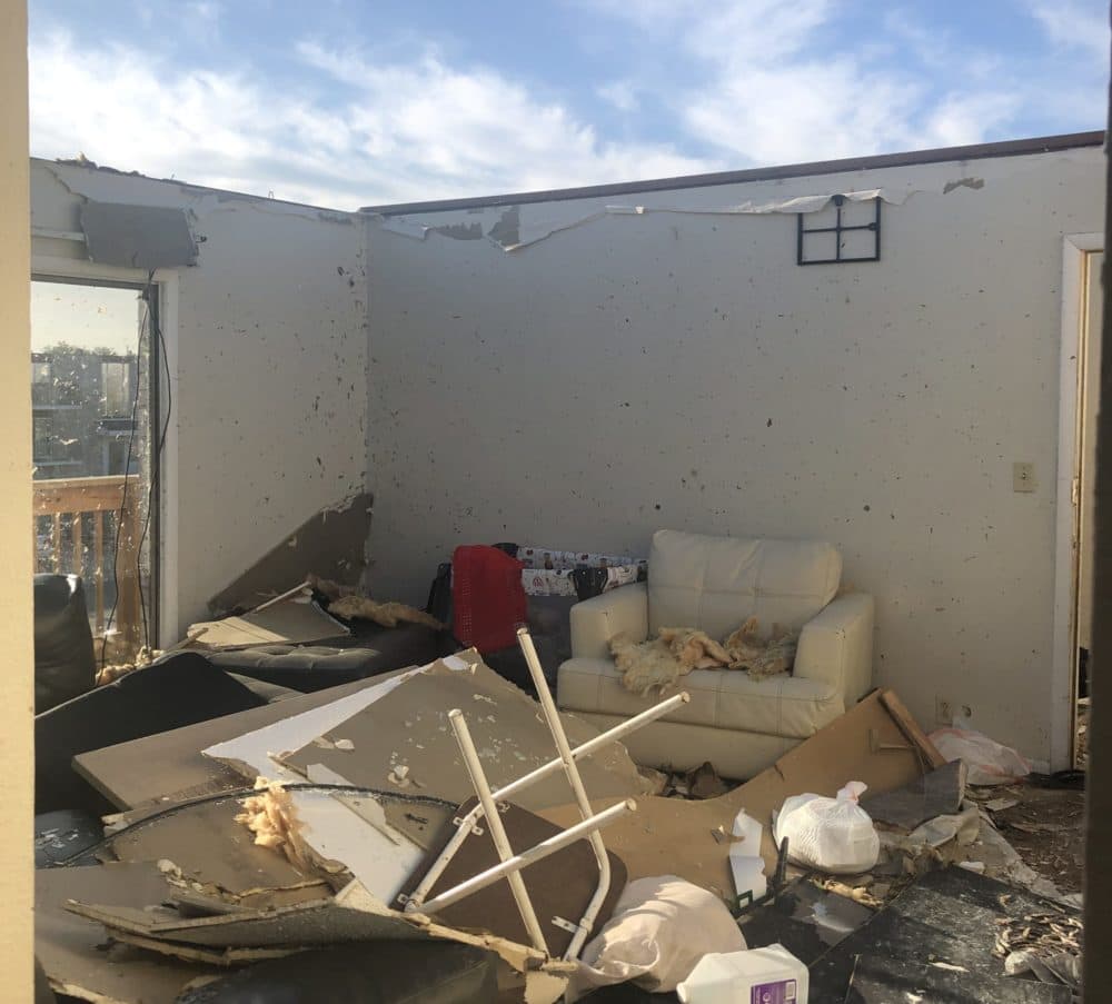 A roofless home. (Kate Payne/Iowa Public Radio)