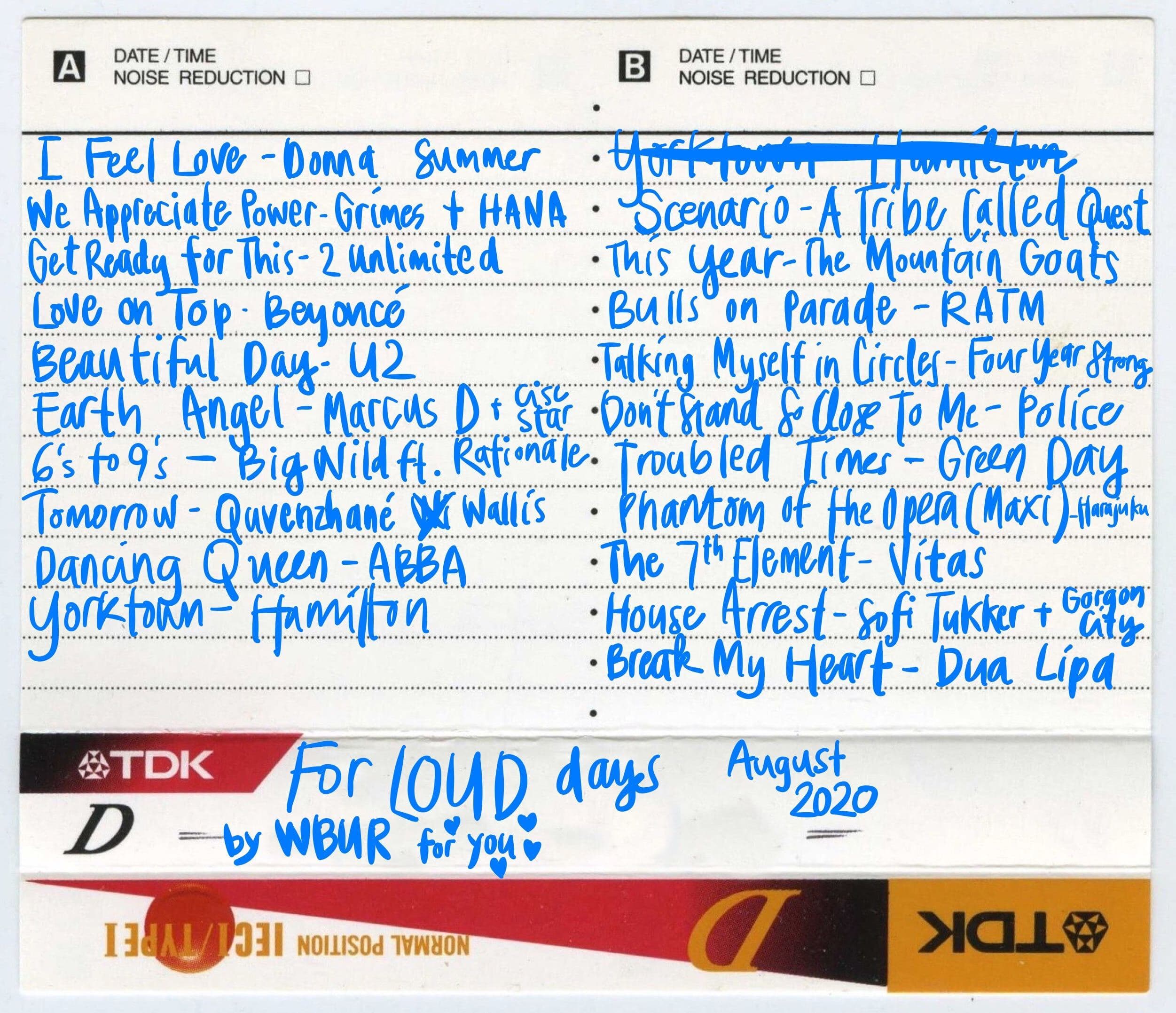 WBUR's mixtape for days when you want some loud music. (Meghan B. Kelly/WBUR)
