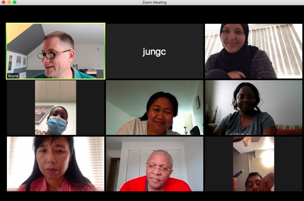 JVS's English for Advancement class been running online since March. (Screenshot)