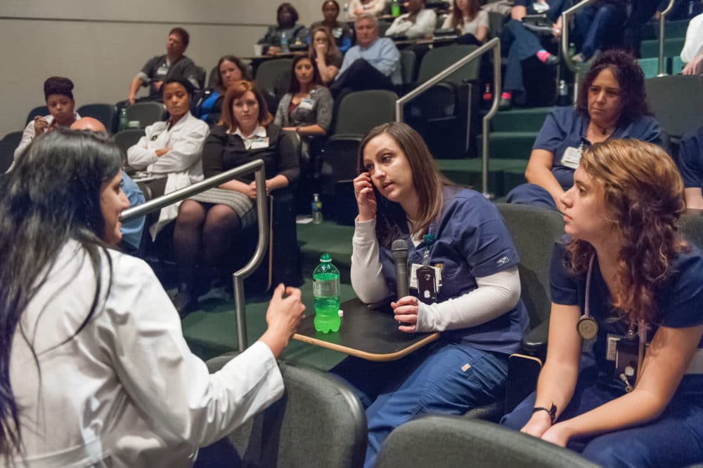 A Schwartz Rounds session at UAB Hospital in Birmingham, Alabama in 2015. (Courtesy The Schwartz Center for Compassionate Healthcare)