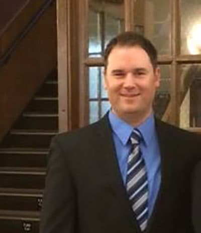 Former Somerville police officer Shaun Clark at his swearing-in ceremony on May 22, 2014. (Courtesy Somerville Police Department via Facebook)