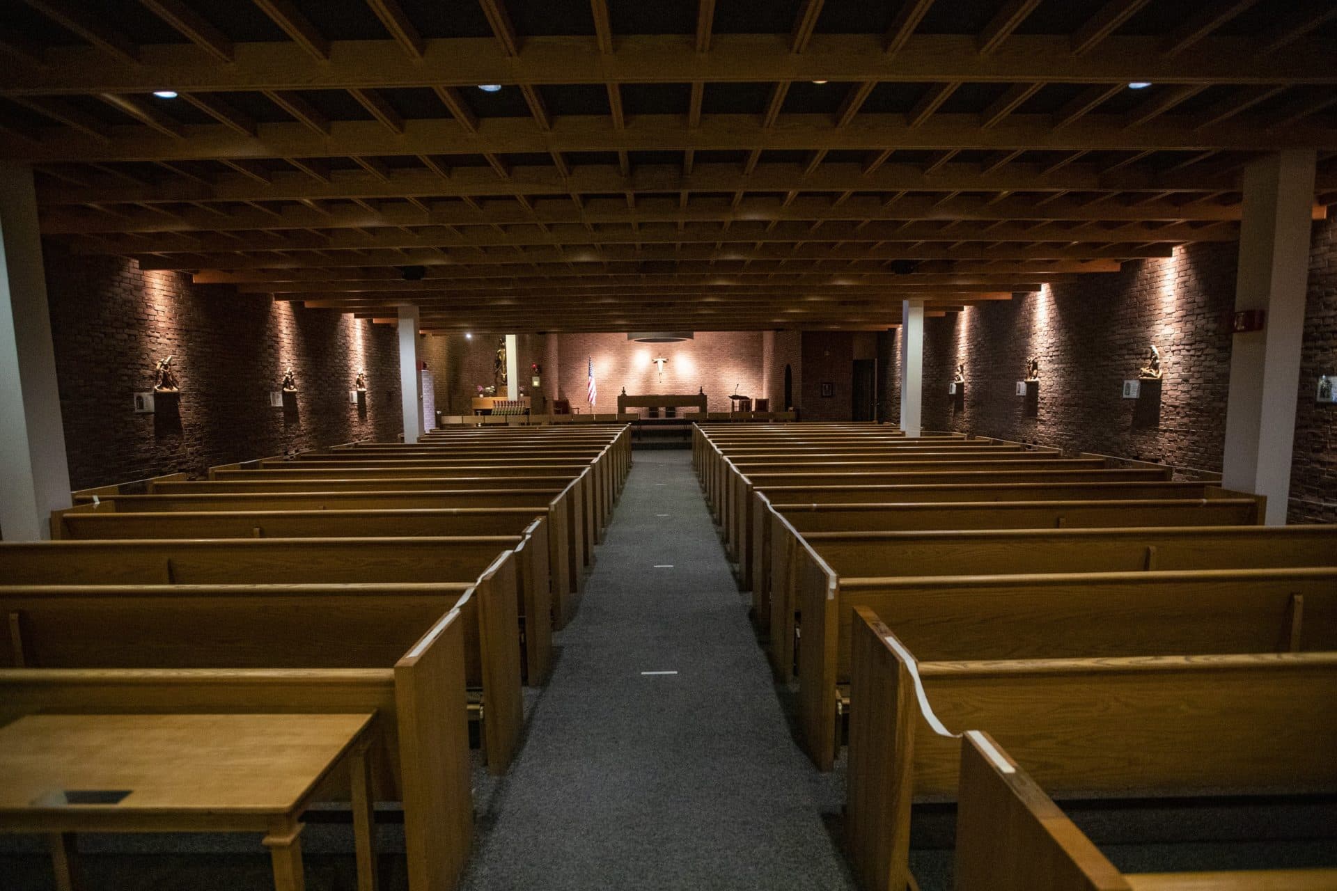 The Our Lady of the Airways chapel at Logan Airport.(Jesse Costa/WBUR)