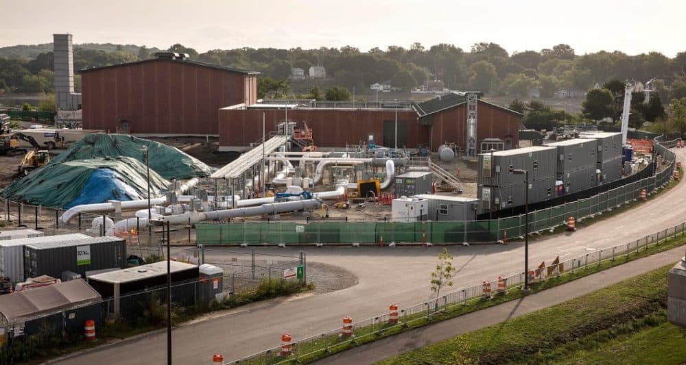 The Weymouth gas compressor station. (Robin Lubbock/WBUR)