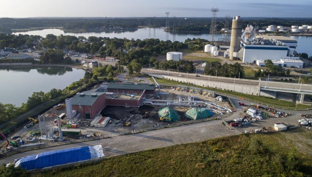 The Weymouth Natural Gas Compressor Station, photographed on Sept. 13. (Robin Lubbock/WBUR)