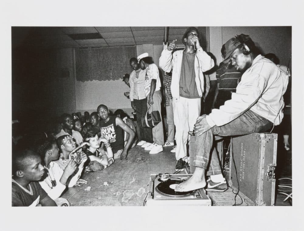 A 1985 rap concert in Jamaica Plain featuring Rusti &quot;the Toejammer&quot; Pendleton. (Courtesy Sotheby's)