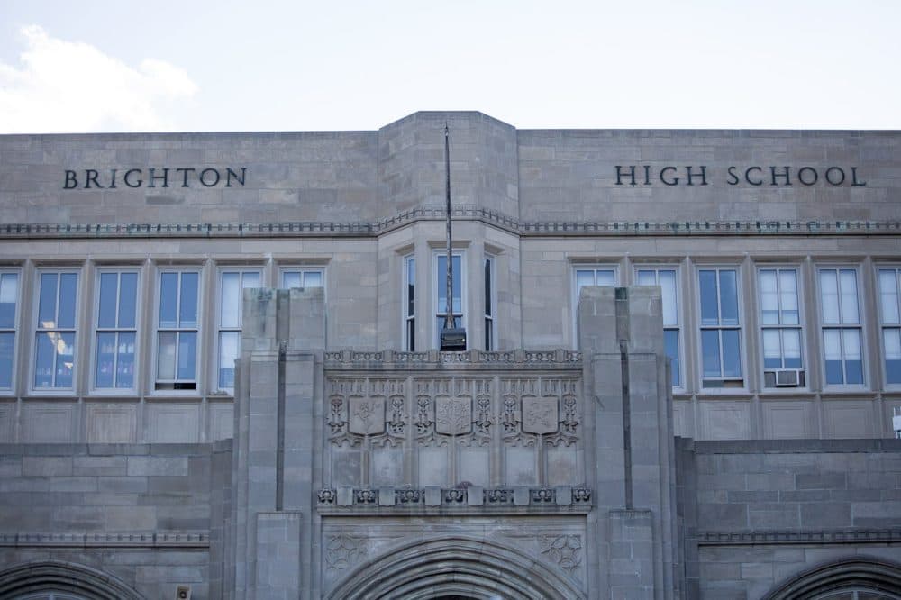 Brighton High School, pictured here, ranked 146th in Boston Magazine's most recent ranking. (Jesse Costa/WBUR)