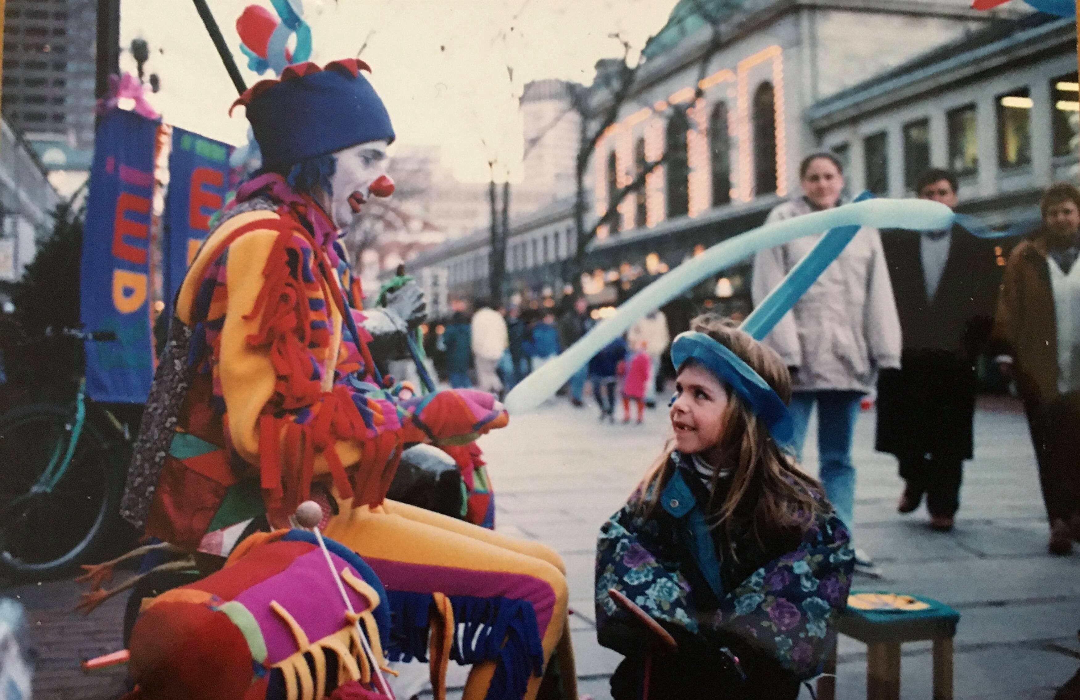 Rami Salami performing in Faneuil Hall in the late 1990s. (Courtesy Philip Bloom)