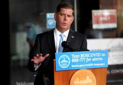 Mayor Marty Walsh at a press conference Thursday announcing proposed reforms by a task force he convened to study Boston police. (Barry Chin/Globe Staff)