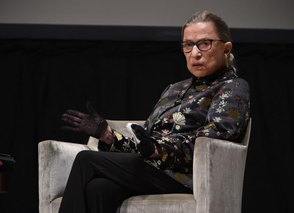 Supreme Court Justice Ruth Bader Ginsburg presents onstage at the Temple Emanu-El Skirball Center on September 21, 2016 in New York City. (Michael Kovac/Getty Images)