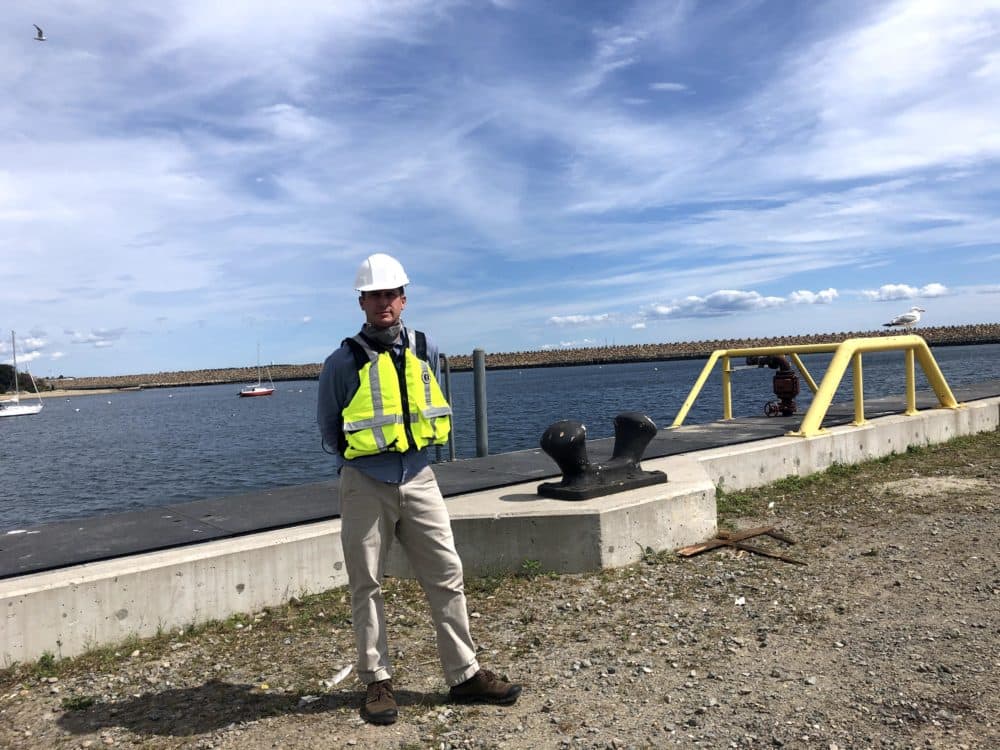 Managing Director for Offshore Wind with the Massachusetts Clean Energy Center Bruce Carlisle at the New Bedford Marine Commerce Terminal. (Bruce Gellerman/WBUR)
