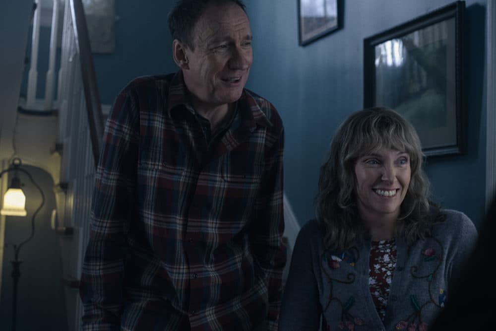 David Thewlis (left) and Toni Collette in “I’m Thinking of Ending Things.” (Courtesy Mary Cybulski/NETFLIX)