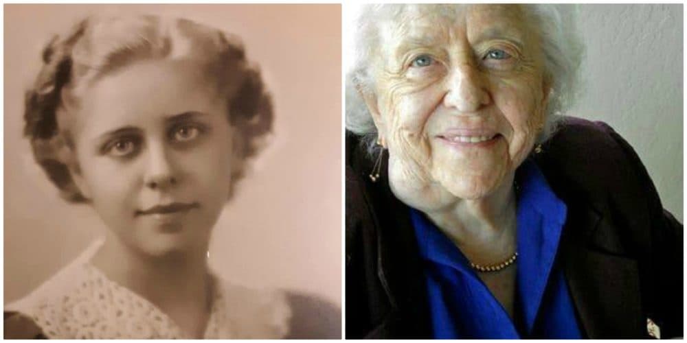 The author's grandmother, Harriet Eleanor Wilson Pedersen, pictured as a young woman circa 1940 and in 2011. (Courtesy)