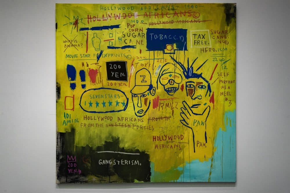 &quot;Hollywood Africans&quot; by Jean‑Michel Basquiat. (Jesse Costa/WBUR)