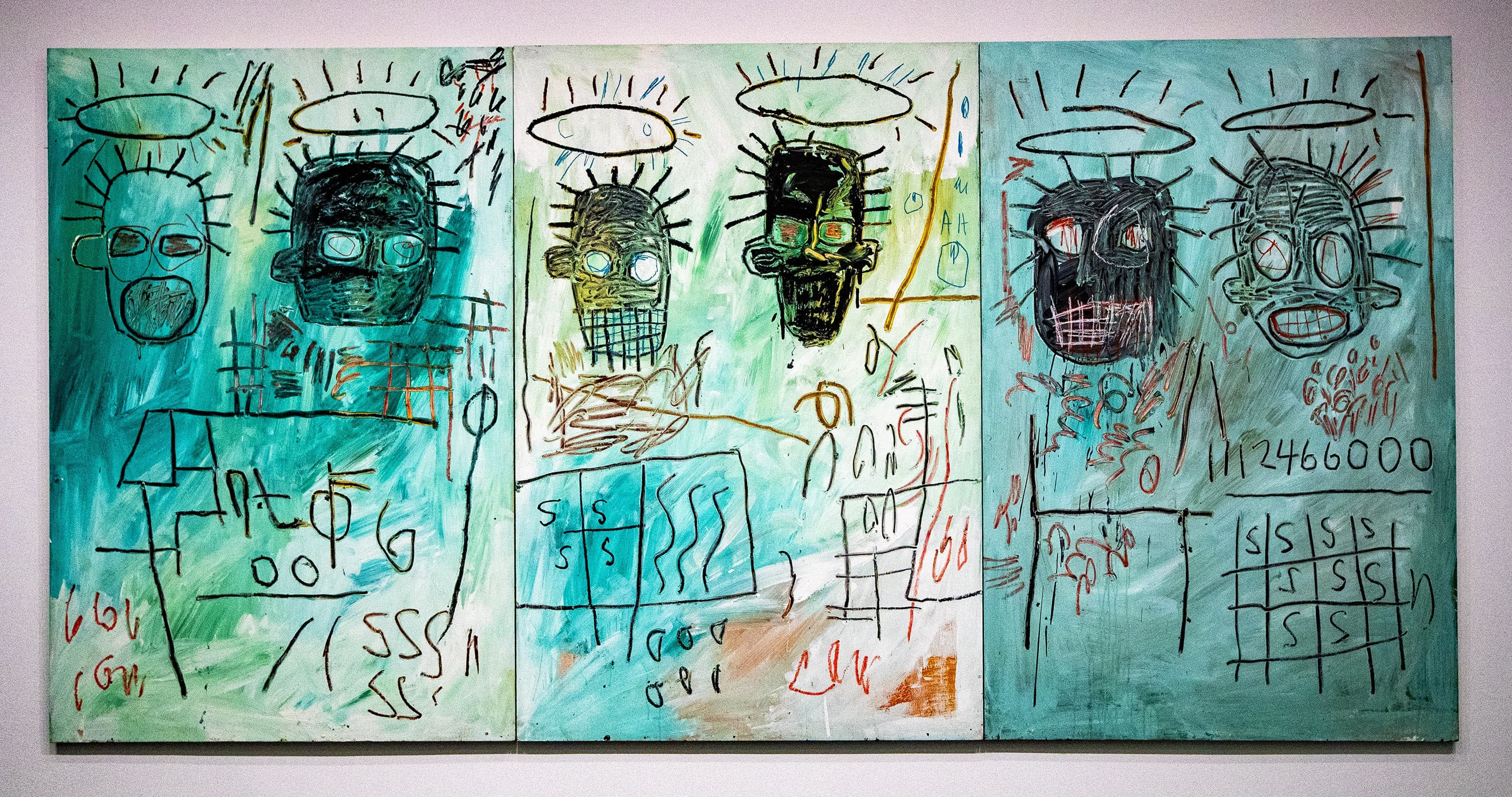 &quot;Six Crimee&quot; by Jean-Michel Basquiat. (Jesse Costa/WBUR)