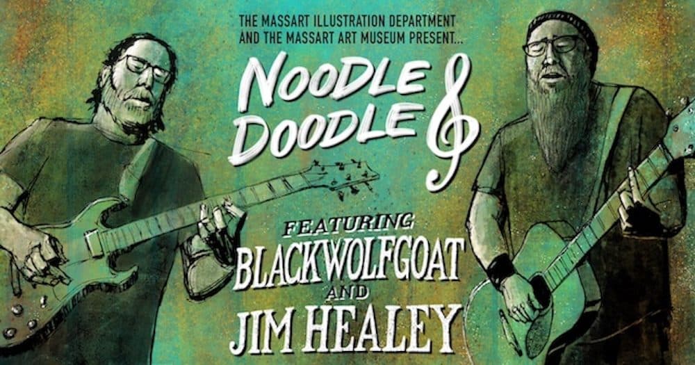 Noodle &amp; Doodle announcement. (Courtesy MassArt Illustration Department and Robert Maloney)