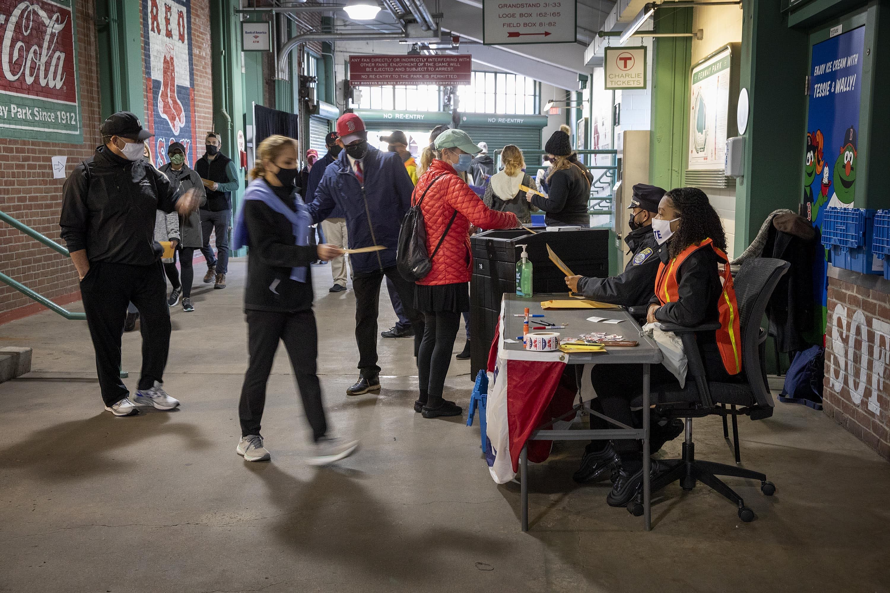 Fenway Park hosts early voting for Boston residents this weekend