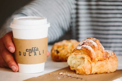 A coffee and croissant from Caffé Ducali. (Courtesy Brian Samuels Photography)