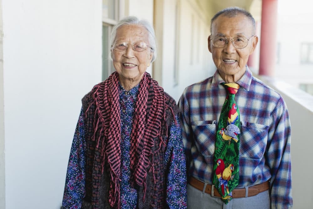 A couple featured in &quot;Chinatown Pretty: Fashion and Wisdom from Chinatown’s Most Stylish Seniors,&quot; by Andria Lo and Valerie Luu, published by Chronicle Books 2020. (Courtesy)