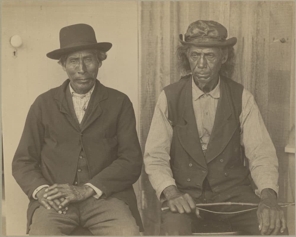 Photograph of Deacon Thomas Jeffers and Aaron Cooper (left to right). Museum Collection. (Courtesy Peabody Museum of Archaeology and Ethnology, Harvard University)