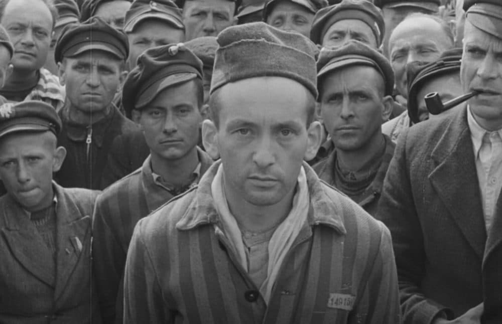 The author's grandfather, Dr. Mieczyslaw (Mietek) Dortheimer, on May 5, 1945 in Dachau, Germany, the Nazi concentration camp, where he was a prisoner. ("Interview with survivor at Dachau Concentration Camp"/United States Holocaust Museum)