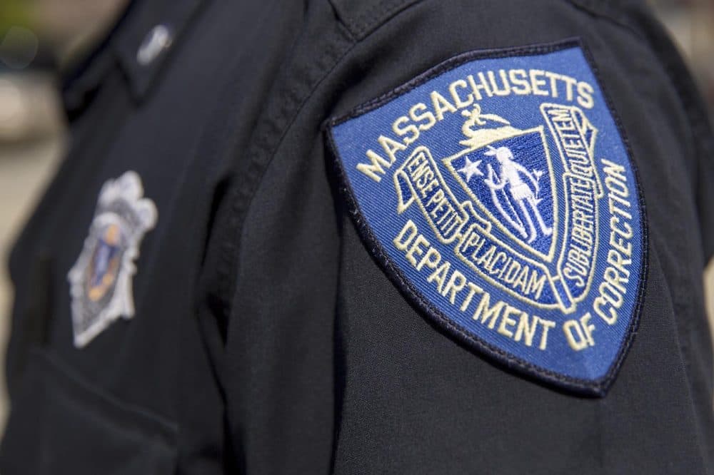 Massachusetts Department of Correction badge. (Robin Lubbock/WBUR)