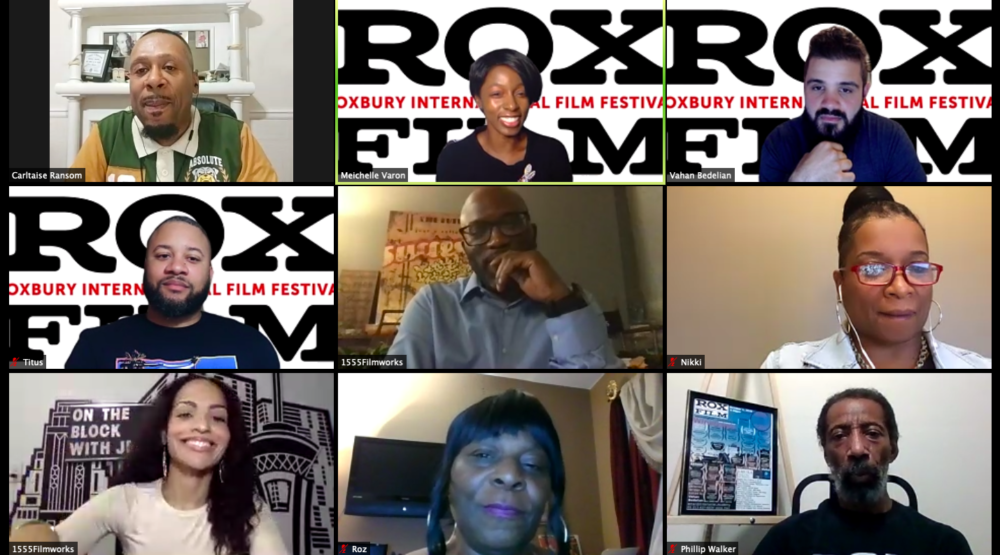 A photo taken during a Q&amp;A at this year's Roxbury International Film Festival. (Courtesy)