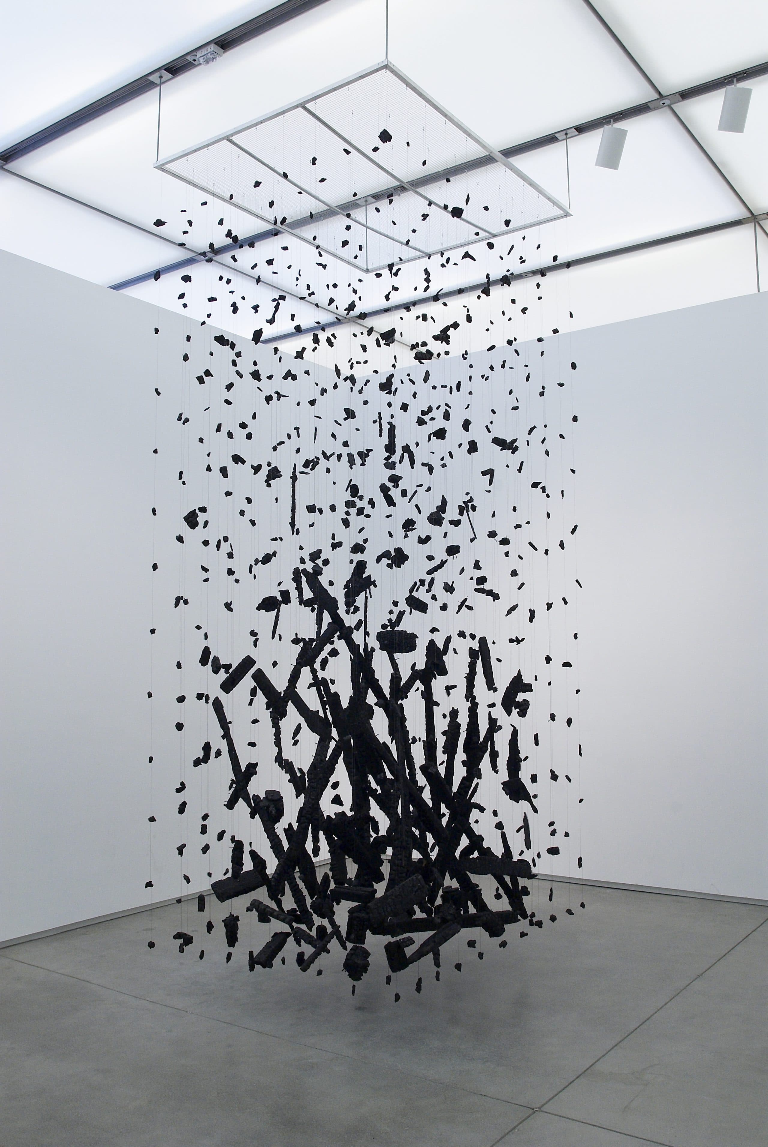 Cornelia Parker, "Hanging Fire (Suspected Arson)," 1999. (Courtesy Charles Mayer Photography)