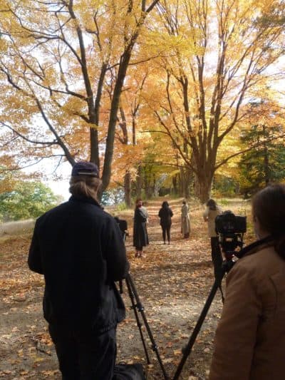 Behind the scenes of the filming for &quot;Dido and Aeneas.&quot; (Courtesy Boston Camerata)