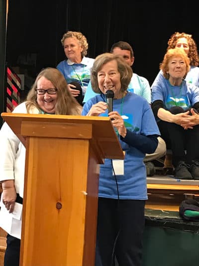 Paula Green and Gwen Johnson at a community forum. (Courtesy)