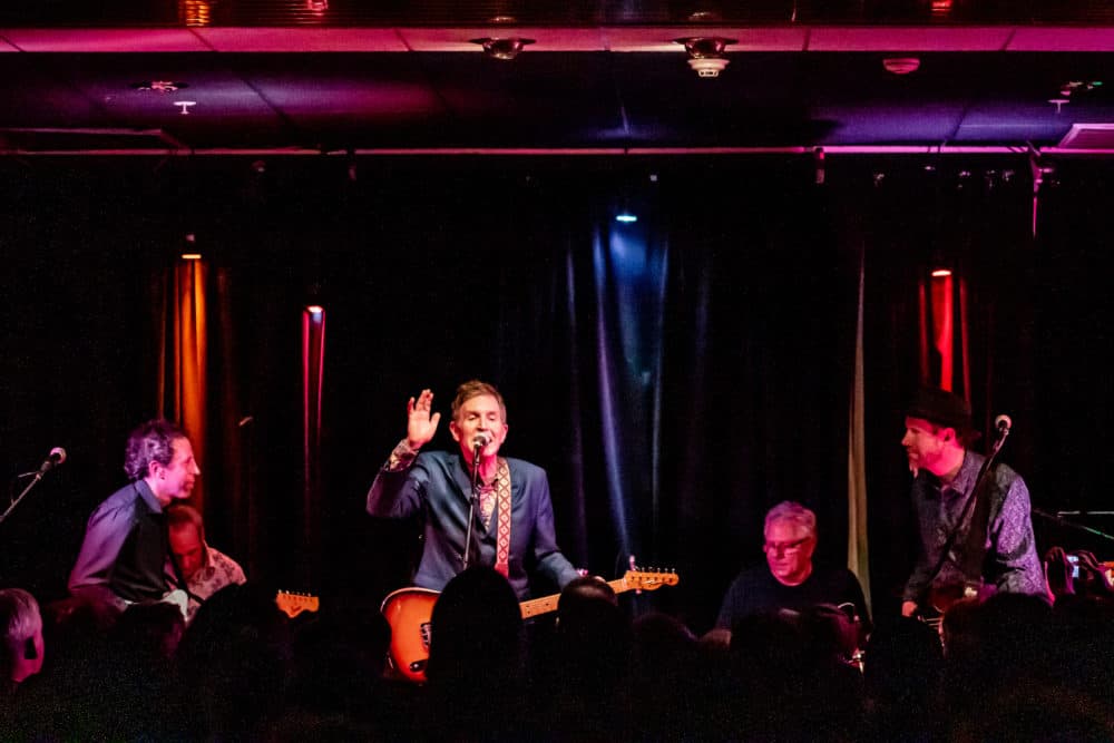The Dream Syndicate's Steve Wynn singing during a show at ONCE Lounge and Ballroom in 2017. (Courtesy Joshua Pickering)