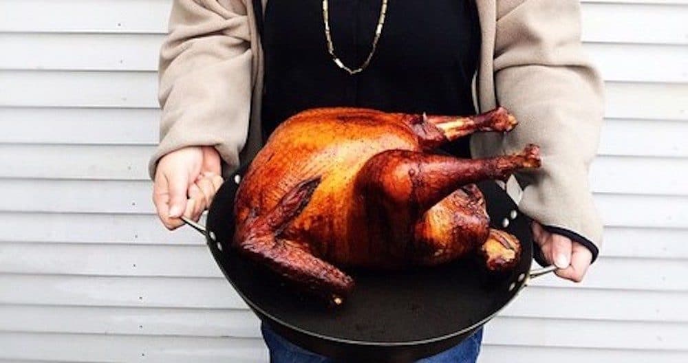 Like she does every year, Maggie Battista will smoke a turkey for Thanksgiving. But instead of hosting her extended family, this year she'll be with just her husband and sister. (Courtesy Maggie Battista)