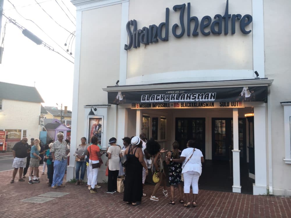 Moviegoers waiting in line to see Spike Lee's &quot;BlacKkKlansman&quot; in 2018 at The Strand Theatre. (Courtesy Martha's Vineyard Film Society)