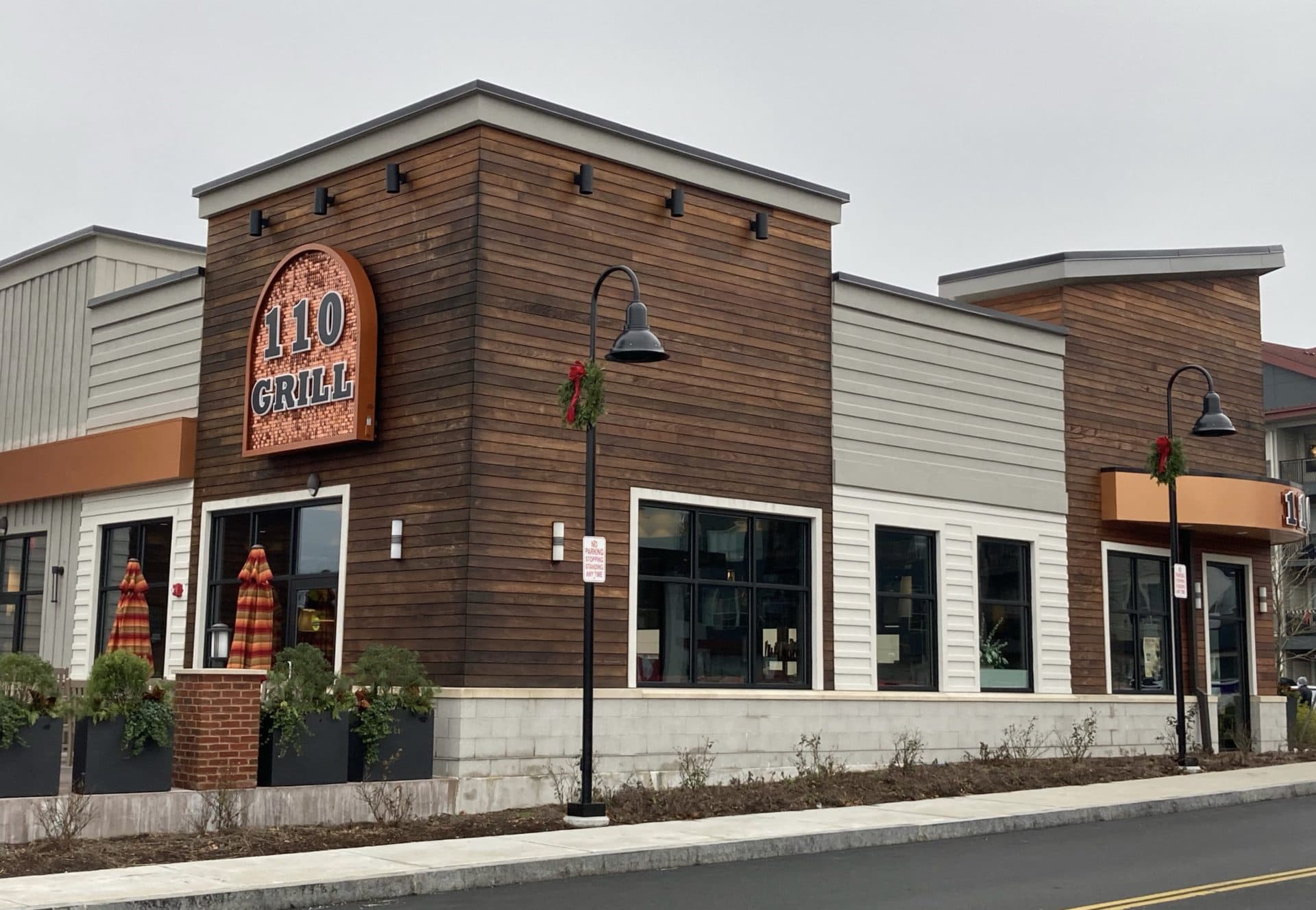 The state received several complaints about workplace safety at 110 Grill in Saugus after an employee tested positive for COVID-19. (Shannon Dooling/WBUR)