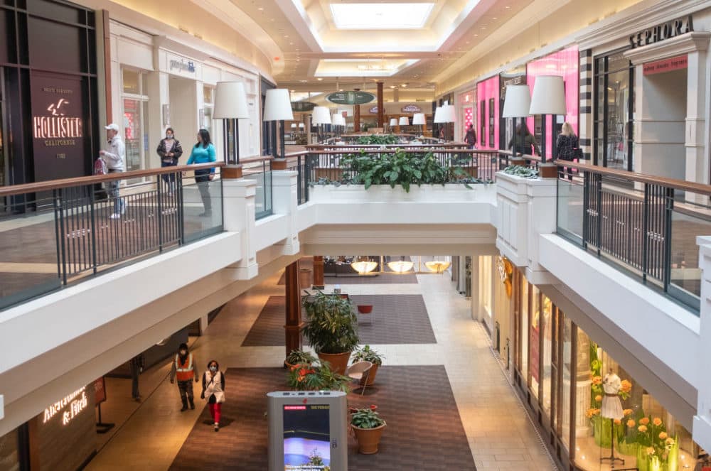 In May 2020, shoppers explore a mostly empty mall where several stores have reopened for the first time since Ohio Gov. Mike DeWine's shut down of all non-essential businesses in mid March amid the coronavirus pandemic in Columbus, Ohio. (Matthew Hatcher/Getty Images)